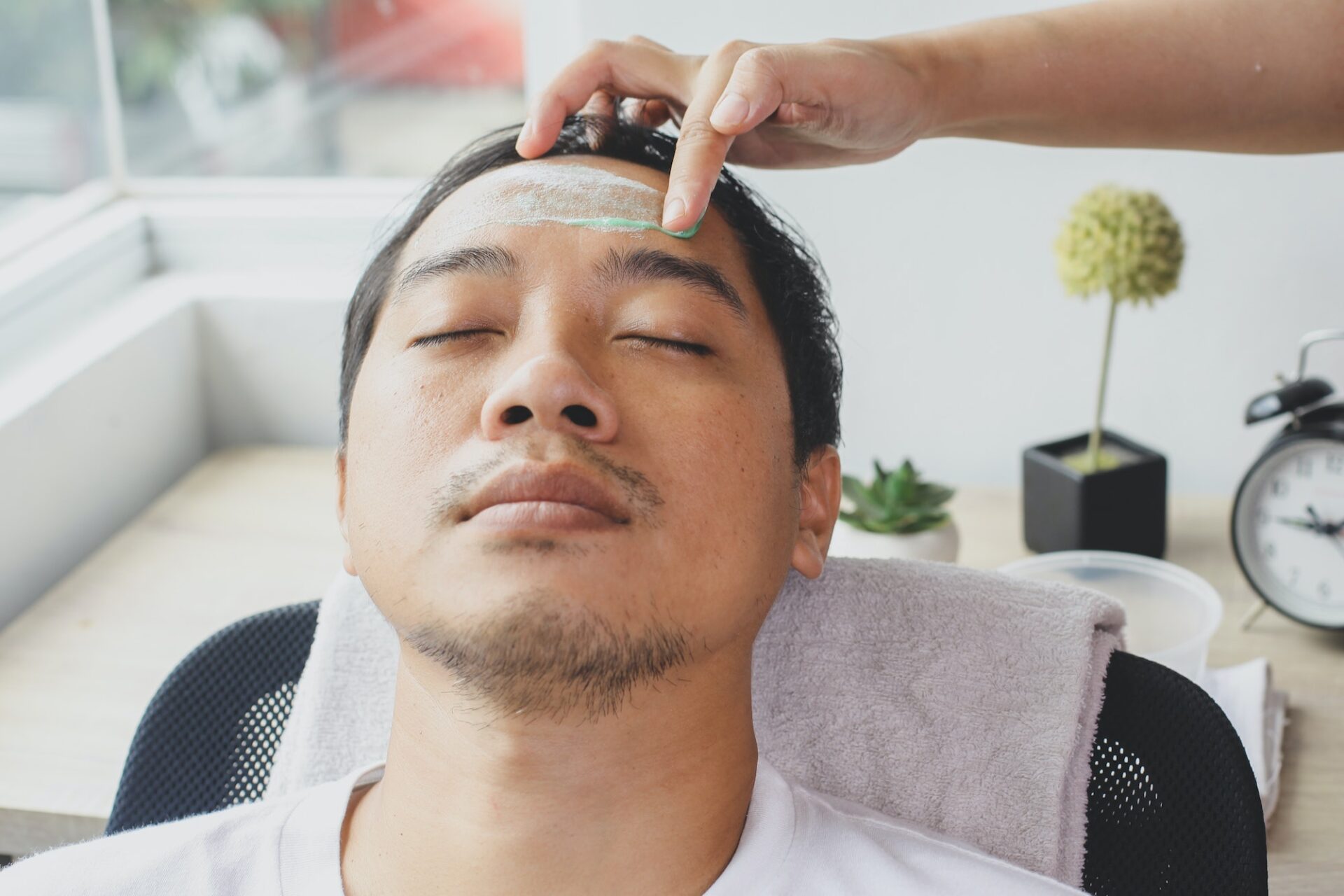 Asian Man On Spa Salon